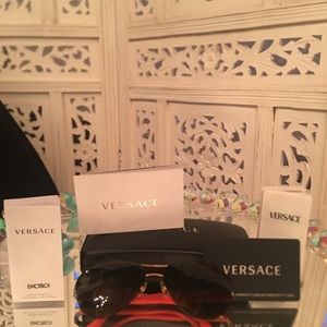 Versace Brown and Orange Sunglasses